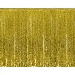 15" Metallic Chainette Fringe Trim Metallic Gold