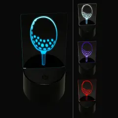 Golf Ball on Tee 3D Illusion LED Night Light Sign Nightstand Desk Lamp