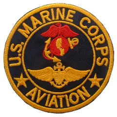 EagleEmblems PM0182 Patch-USMC,Aviation,(USN) (BLK/RED/GLD) (3'')