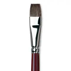 Da Vinci Black Sable Brush - Bright, Long Handle, Size 14