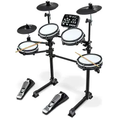 LyxPro Electronic Drum Set, Professional Drum Set with Real Mesh Fabric and Play Along Songs
