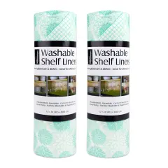 DII Aqua Dahlia Shelf Liner (Set of 2)