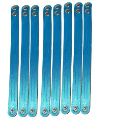 8 Pack Mystery Braid Leather Bracelet, Metallic Leather DIY Tricky Braid Bracelets Turquoise