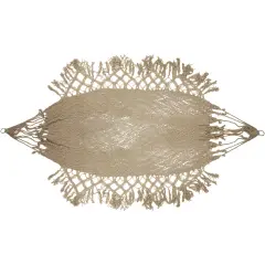 Northlight Macrame Hammock with Patterned Tassels - 78" x 31" - Brown