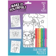 Colorbok Make It Colorful! Color Your Own Puzzles 3/Pkg-Critters