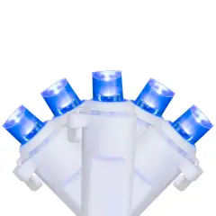 Northlight LED Wide Angle Christmas Lights - Blue - 16.25' White Wire - 50ct