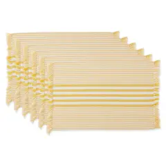 DII Spice Tonal Stripe With Fringe Placemat (Set of 6)