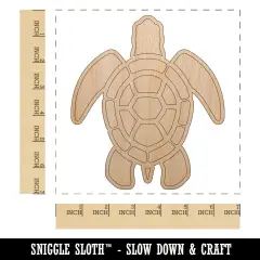 Sea Turtle Tribal Unfinished Wood Shape Piece Cutout for DIY Craft Projects