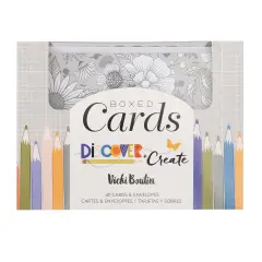 American Crafts A2 Cards W/Envelopes (4.375"X5.75") 40/Box-Vicki Boutin Discover + Create