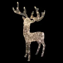 Northlight 46.5" LED Lighted Commercial Grade Acrylic Reindeer Outdoor Christmas Decoration Clear