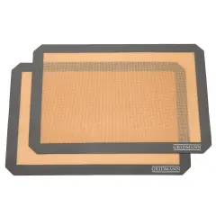 GRIDMANN Pro Silicone Baking Mat - Set of 2 Non-Stick Half Sheet (16-1/2" x 11-5/8") Food Safe Tray Pan Liners