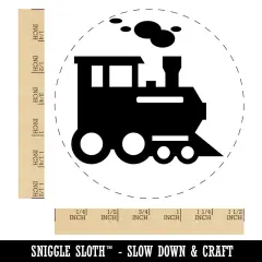 Locomotive Railway Train Engine Self-Inking Rubber Stamp for Stamping Crafting Planners Red
