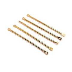 4, 20 or 50 Pieces: KC Gold / Light Gold 40x2mm Simple Minimalist Bar Connectors