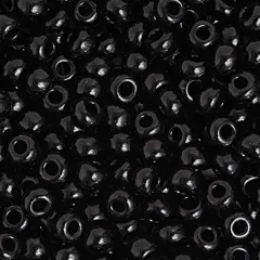 John Bead 2/0 Opaque Czech Glass Seed Beads, 500g Black