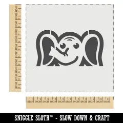 Peeking Elephant Wall Cookie DIY Craft Reusable Stencil