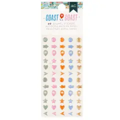 American Crafts Coast-to-Coast Enamel Dots 60/Pkg-Gold Foil