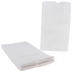 School Smart Paper Bag, Flat Bottom, 7 x 13 Inches, White, Pack of 50