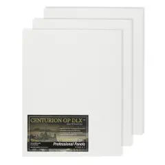 Centurion Deluxe Professional Oil Primed Linen Canvas Panels - 3 Pack of Linen Canvases for Painting, Artwork and More