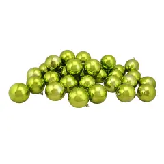 Northlight Shatterproof Shiny Christmas Ball Ornaments 3.25" (80mm) - Kiwi Green- 32ct