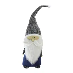 Northlight Standing Santa Gnome Figure with Mustache and Long Beard - 27.5" - Blue