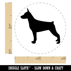 Miniature Pinscher Min Pin Dog Solid Self-Inking Rubber Stamp for Stamping Crafting Planners Brown