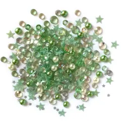 Buttons Galore Sparkletz DIY Craft Embellishments 30 Grams - 3 Packs of Winters Evergreen