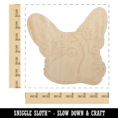 Cardigan Welsh Corgi Head Unfinished Wood Shape Piece Cutout for DIY Craft Projects