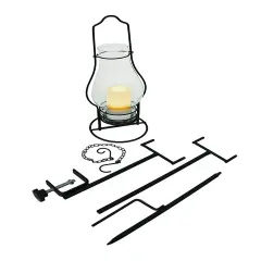 4 in 1 Glass Candle Lantern w/LED Flameless Candle