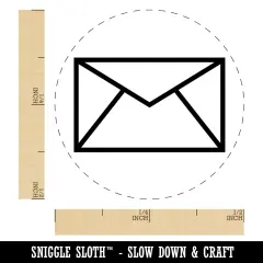 Envelope Mail Self-Inking Rubber Stamp for Stamping Crafting Planners Brown