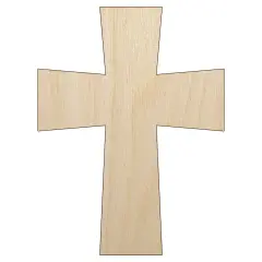 Cross Angled Christian Church Religion Unfinished Wood Shape Piece Cutout for DIY Craft Projects