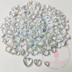Dress My Craft Water Droplet Embellishments 8g-Rainbow Heart - Assorted Sizes