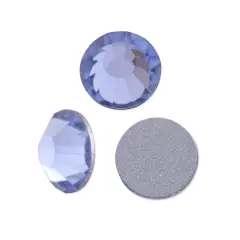 Preciosa Crystal VIVA12 Flat Back Rhinestone 4mm (SS16) Light Sapphire (Package of 50)