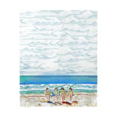 Betsy Drake The Girls Walking Beach Towel Multicolor