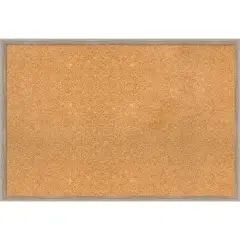 Hardwood Wedge Wood Framed Corkboard, Natural Cork White Wash