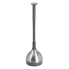 mDesign Bathroom Toilet Bowl Plunger and Cover