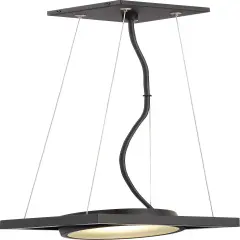 Hawk 1-Light Pendants Mounted Pendant Light Fixture in Textured Black Finish3000K