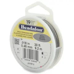 Beadalon Stringing Wire 19-Strand .018"X30'-Bright