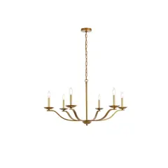 Trey 36 inch pendant in brass