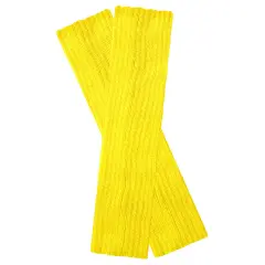 Wrapables 80's Style Neon Fluorescent Ribbed Leg Warmers Yellow
