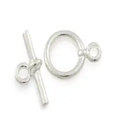 JewelrySupply Toggle Clasp 11mm Silver Plated (Set)