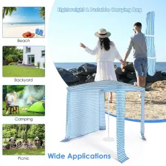 Foldable and Easy-Setup Beach Canopy With Carry Bag Blue