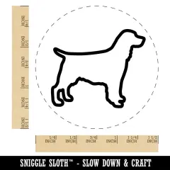 English Springer Spaniel Dog Outline Self-Inking Rubber Stamp for Stamping Crafting Planners Black