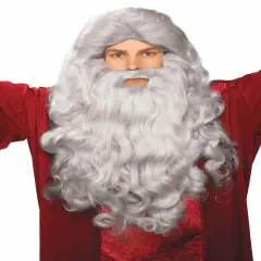 Grey Moses Wig & Beard Adult Costume Set