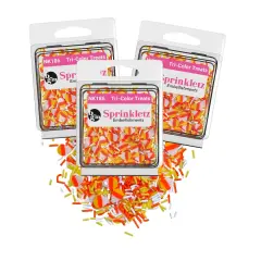 Buttons Galore Sprinkletz DIY Craft Embellishment Polymer Clay Pieces 36 Grams - 3 Packs of Tri Color Treats