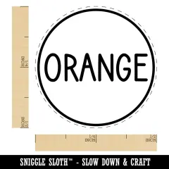 Orange Flavor Scent Rounded Text Self-Inking Rubber Stamp for Stamping Crafting Planners Brown