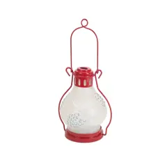 Melrose Battery Operated LED Lighted Pine Cone Lantern with Timer - 12" Red