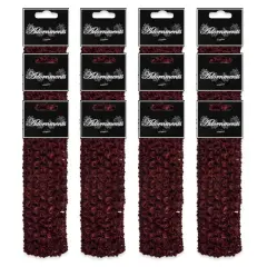 Pack of 12 Crochet Stretch Headbands Burgundy