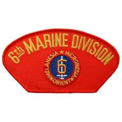 EagleEmblems PM1390 Patch-USMC,HAT,006TH DIV. (3x5.25'')