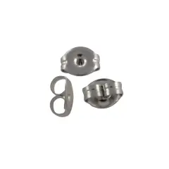 Standard Earring Backs Surgical Stainless Steel (Package of 10)