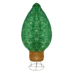 Northlight LED Lighted Retro Bulb Outdoor Christmas Decoration - 32" - Warm White - Green